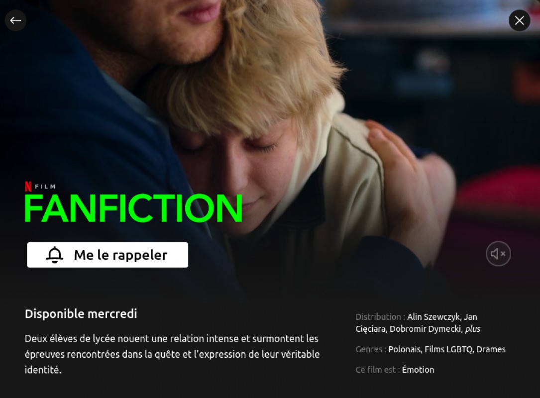 Netflix : Fanfiction ce nouveau film abordant un amour transgenre