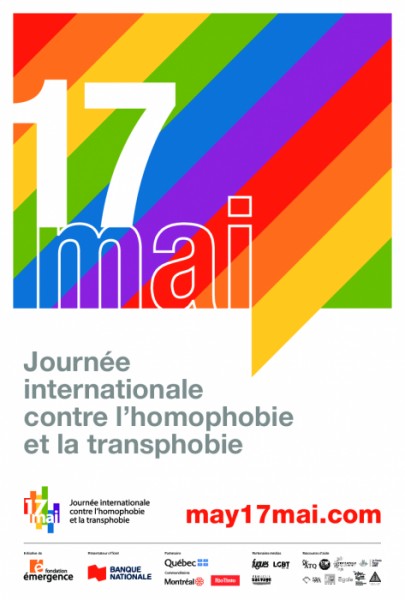 affiche du 17 mai : journée contre l'homophobie