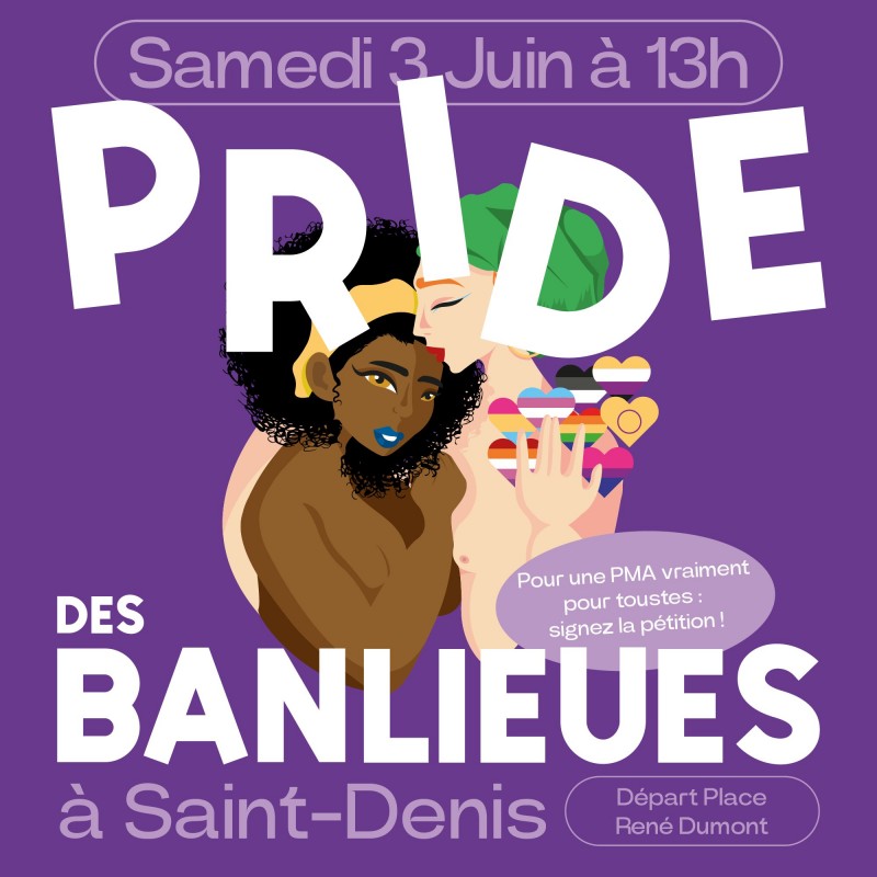 Pride des banlieues ce samedi 3 juin à Saint-Denis (93000)