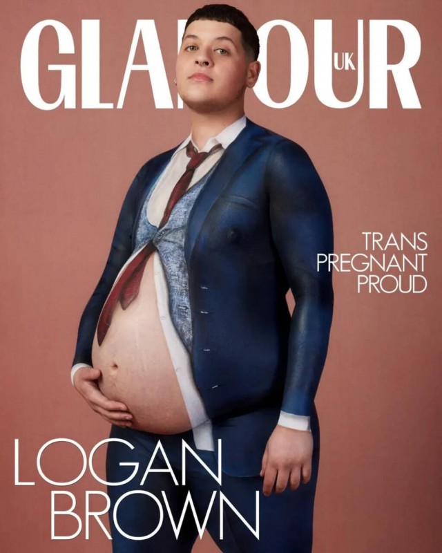 Logan Brown : premier homme trans enceint à la Une du magazine Glamour UK