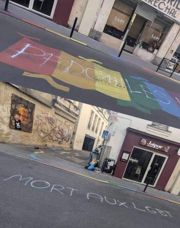 Nantes : Une plainte envisagée par la Mairie après des graffitis homophobes