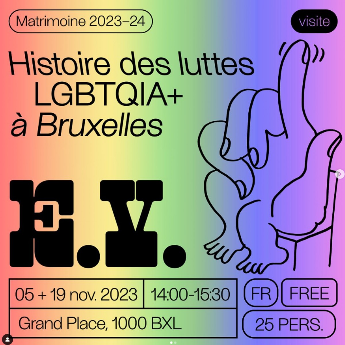 Bruxelles : Le matrimoine et la cause LGBT+ prennent vie !