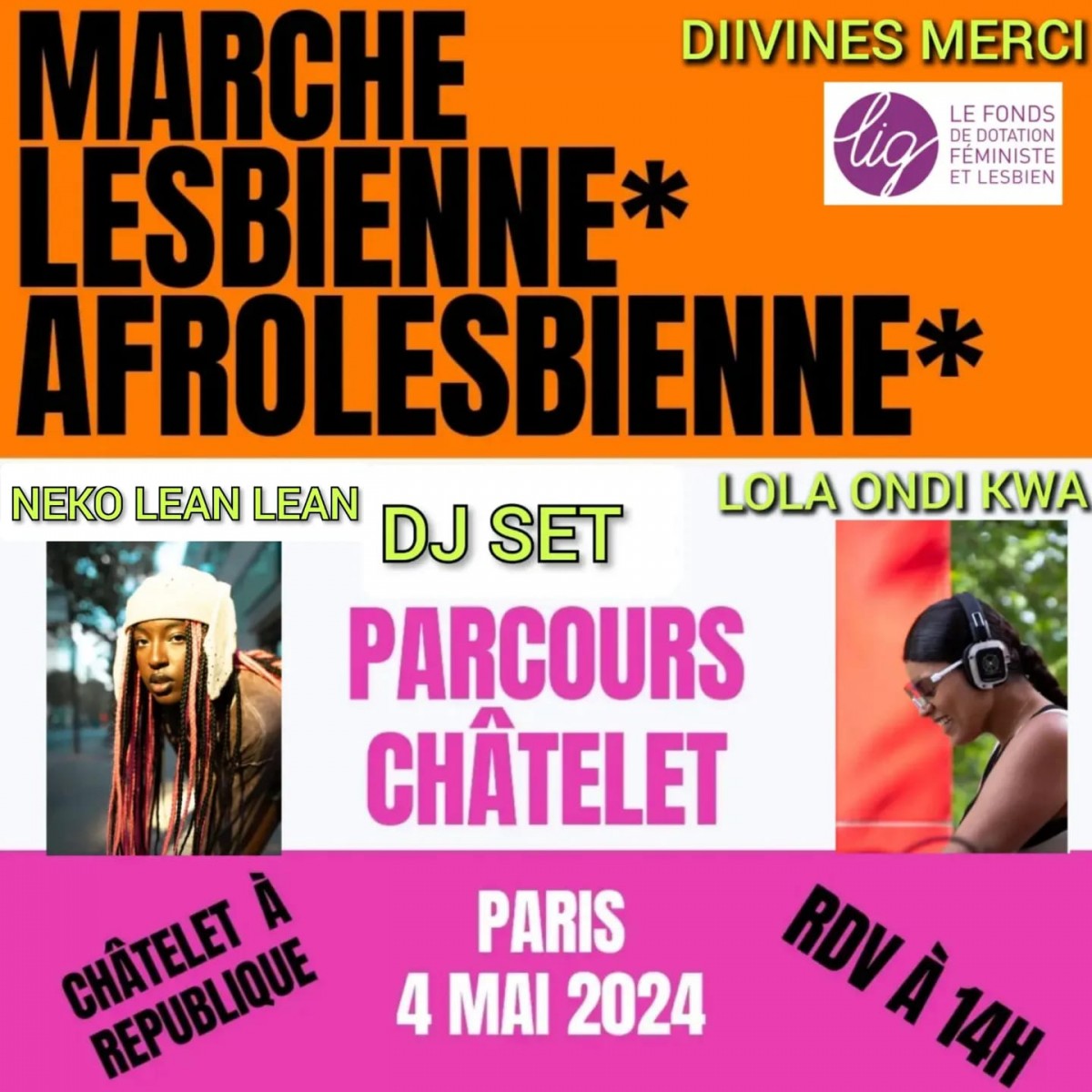 Marche lesbienne Paris 4 mai 2024 : Luttes et expressions de la communauté LGBT+