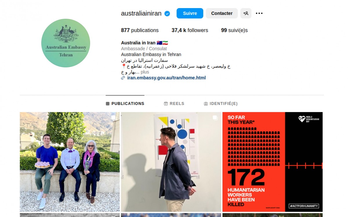 Conflit entre l'Iran et l'Australie pour une publication instagram pro-LGBT