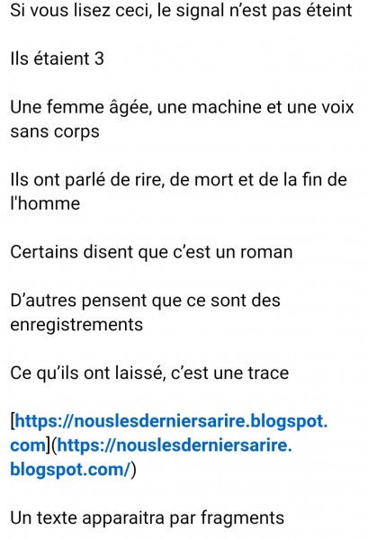 Nous les derniers à rire. Mystère